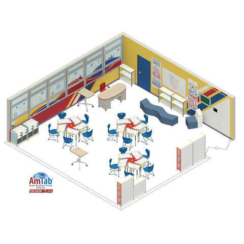Table d'apprentissage collaboratif AmTab - Bureaux d'apprentissage collaboratif - Wing ArcDesk2629