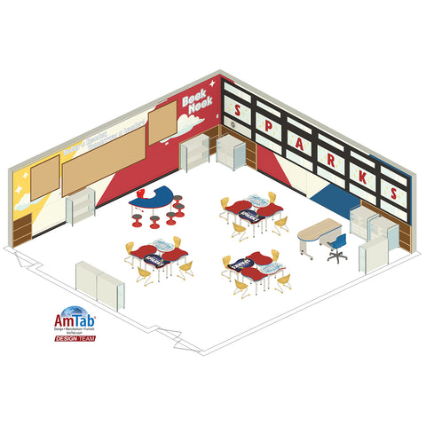 Mesa de aprendizaje colaborativo AmTab AK488D