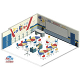 Table d'apprentissage collaboratif AmTab Bureaux d'apprentissage collaboratif DiamondDesk3034