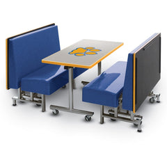 AmTab Mobile Folding Booth Seating with Table MFBSP304 - Expansive Spaces